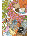 A4 sheet Girl cat bath