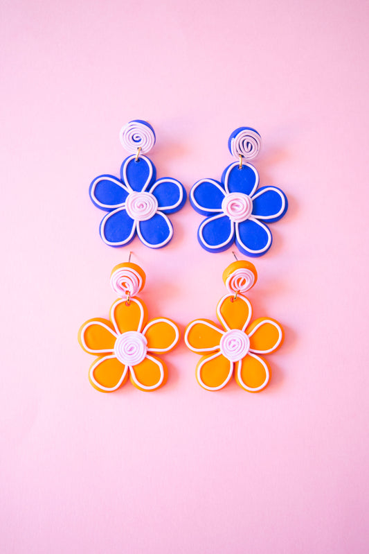 Pendientes flores grandes