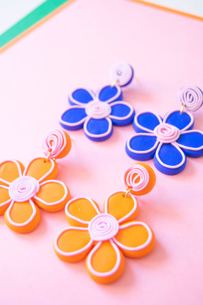 Pendientes flores grandes