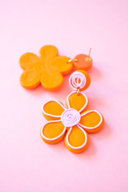 Pendientes flores grandes