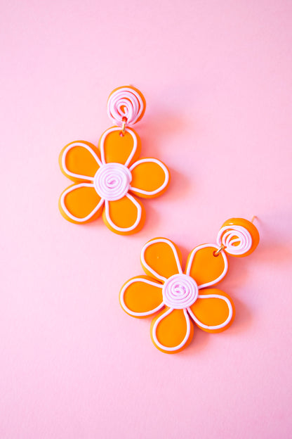 Pendientes flores grandes