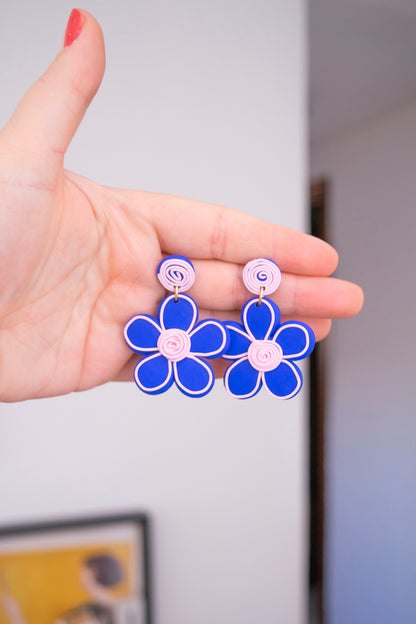 Pendientes flores grandes