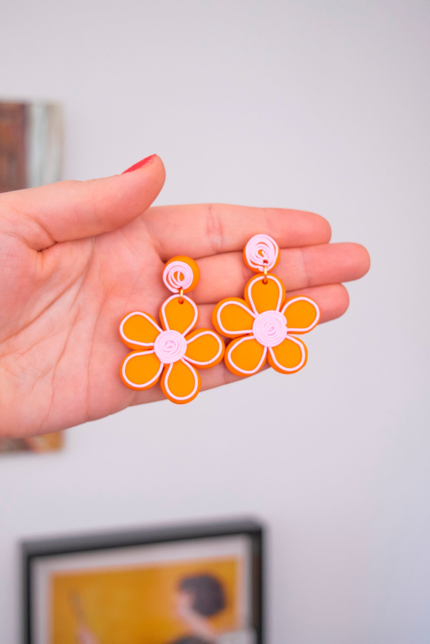 Pendientes flores grandes