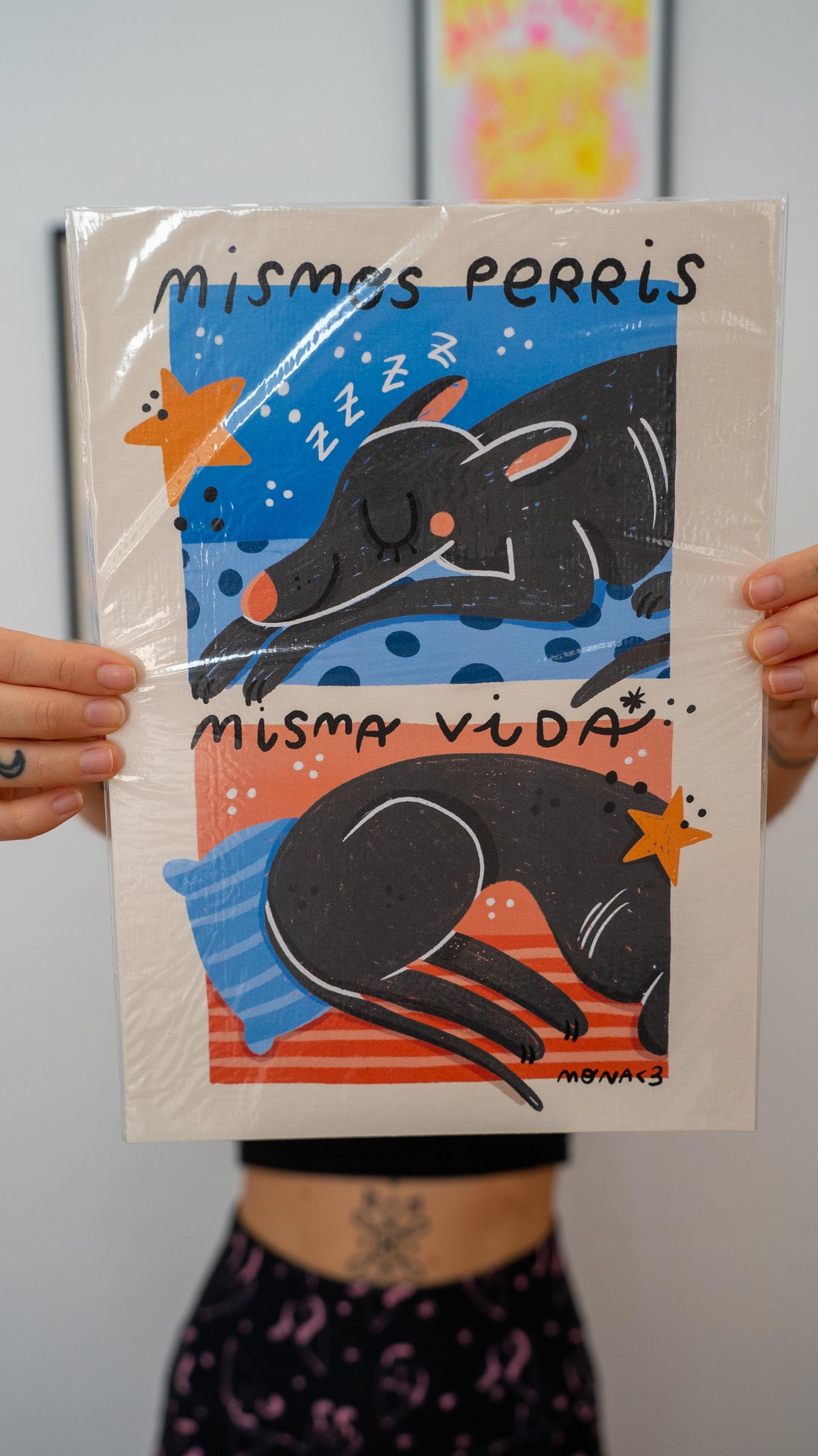 Lámina Perro Mismos perris, misma vida.