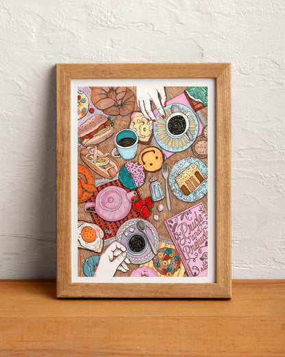 Lámina A3 Mesa con comida