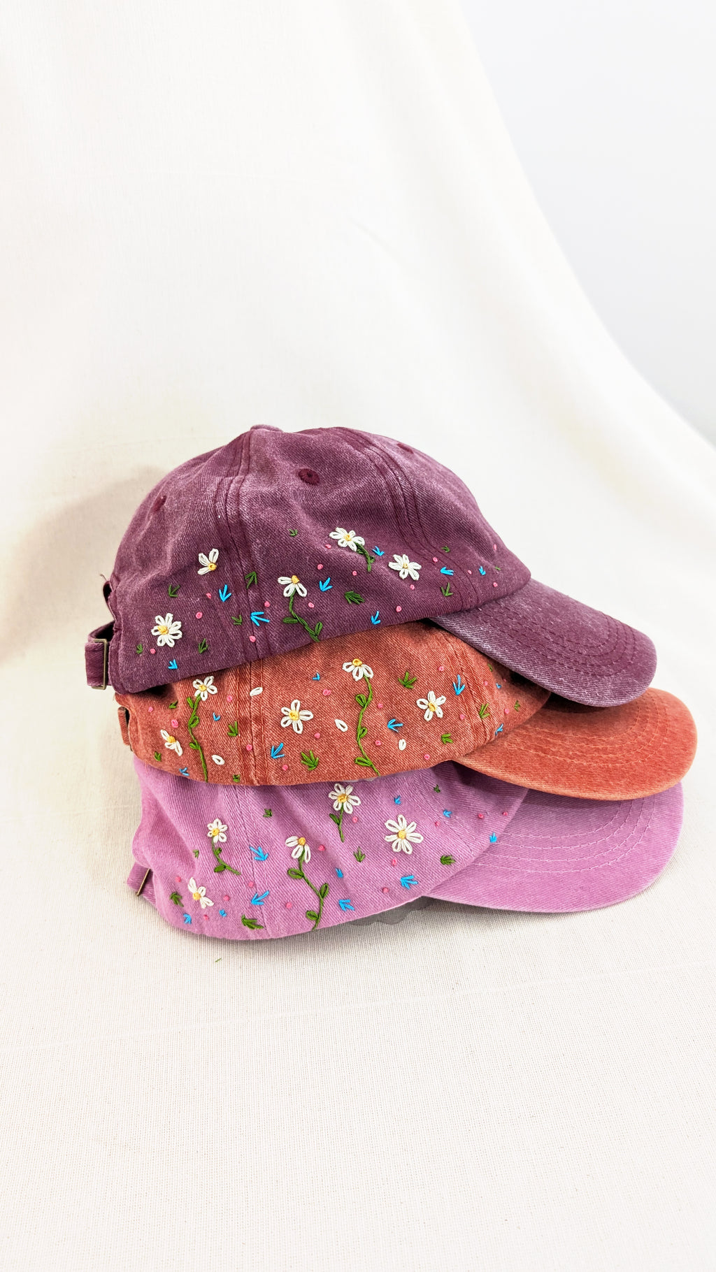 Gorras bordadas margaritas