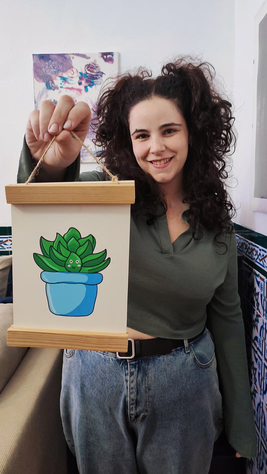 Marco A5 imantado de madera y cuerda