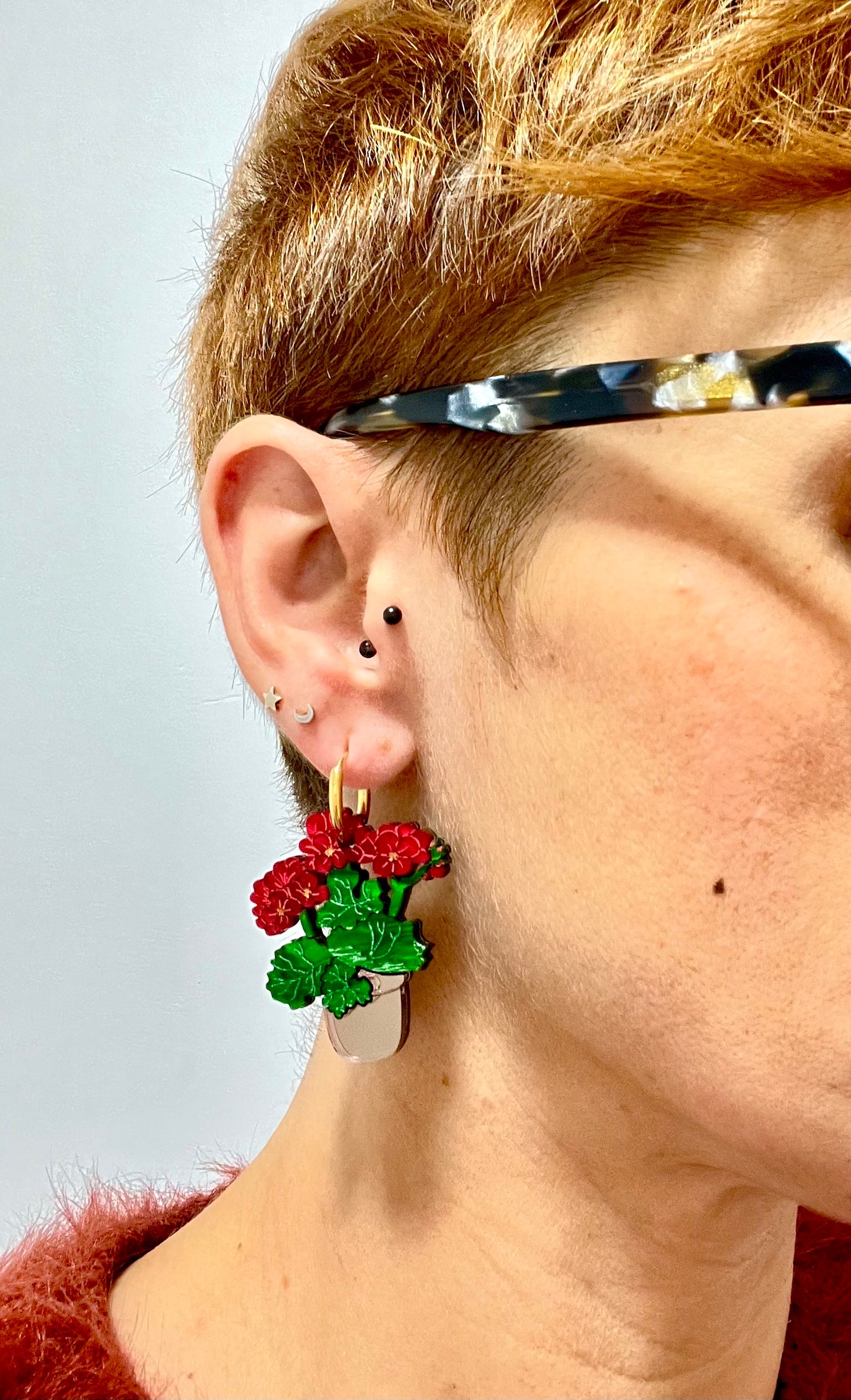 Pendientes Geranios Olad x La Tienda de La Vecina