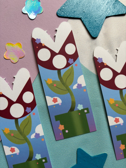 Marcapáginas de Planta Piraña del Mario