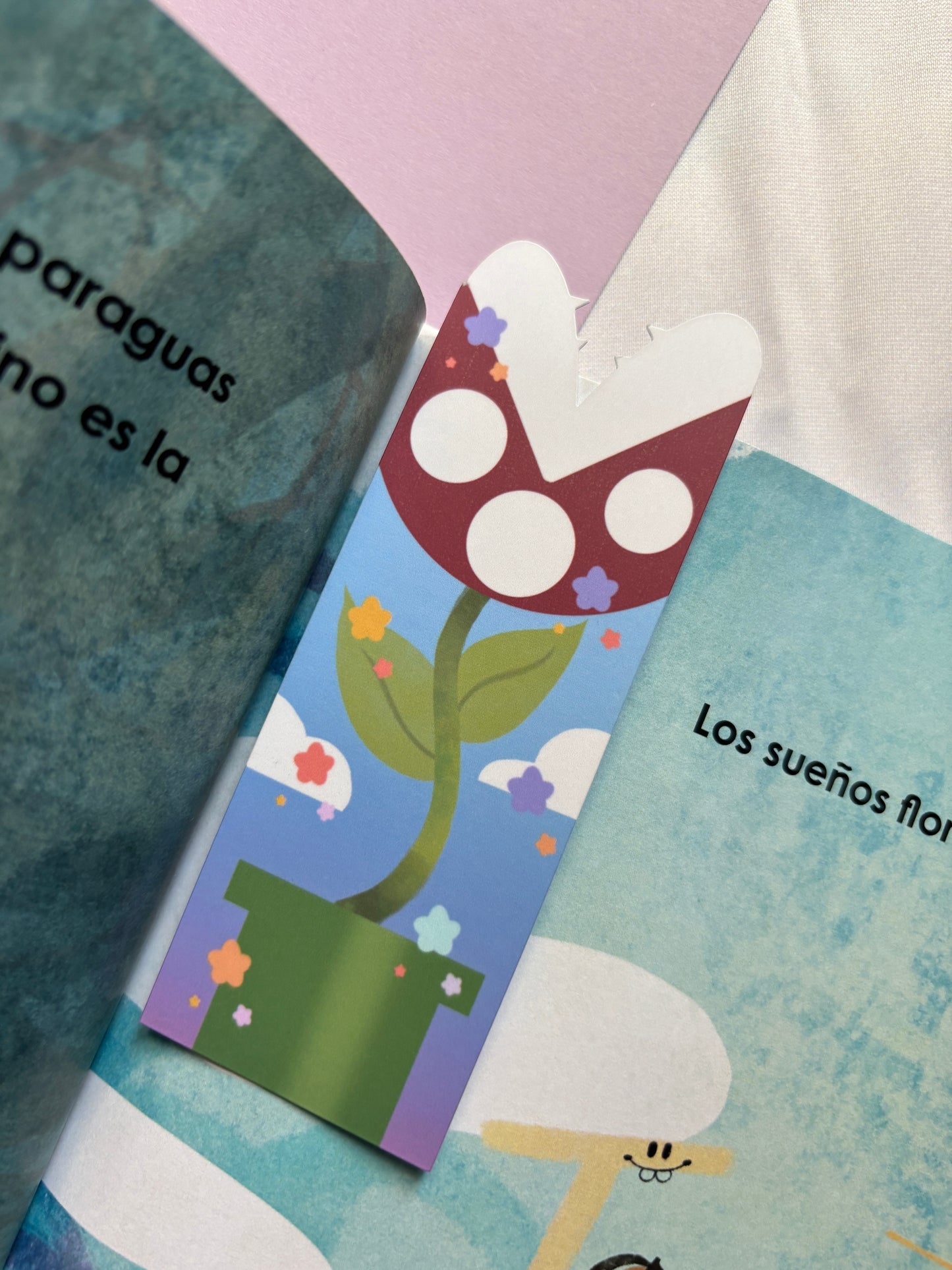 Marcapáginas de Planta Piraña del Mario