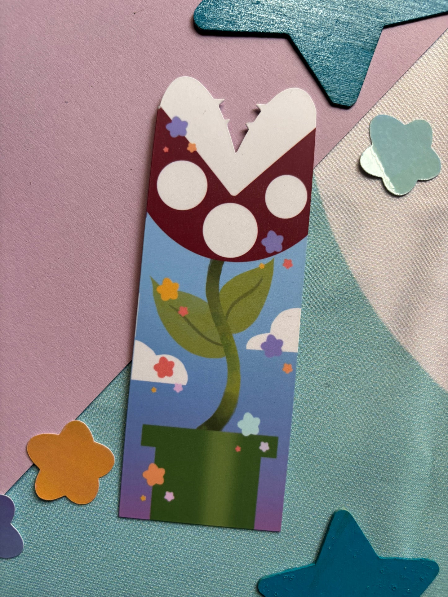 Marcapáginas de Planta Piraña del Mario