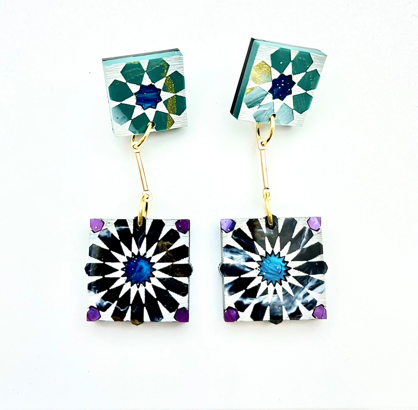 Pendientes azulejos Alhambra de Granada