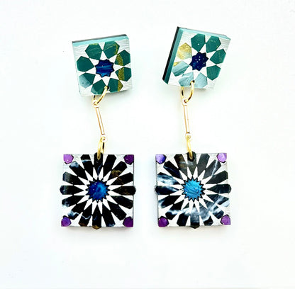 Pendientes azulejos Alhambra de Granada