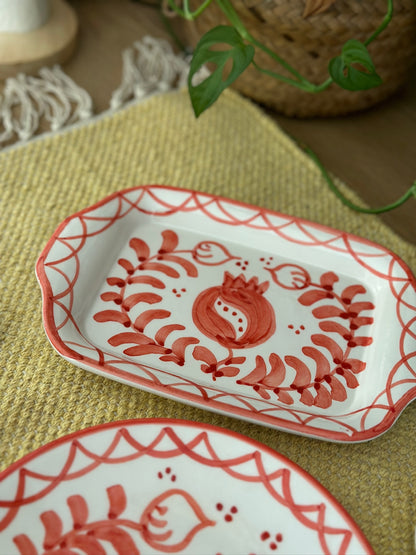 Bandeja cerámica - Granada roja