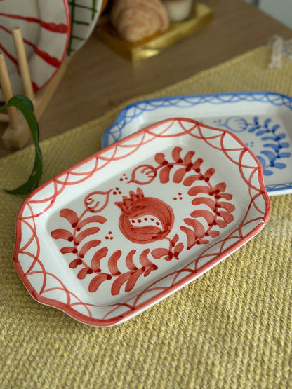 Bandeja cerámica - Granada roja