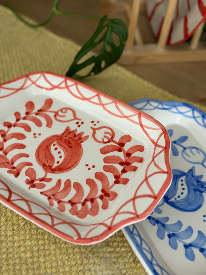 Bandeja cerámica - Granada roja