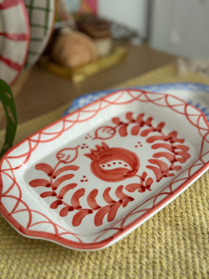 Bandeja cerámica - Granada roja