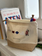 Grandma jute toiletry bag - Inside me I was born as a grandmother