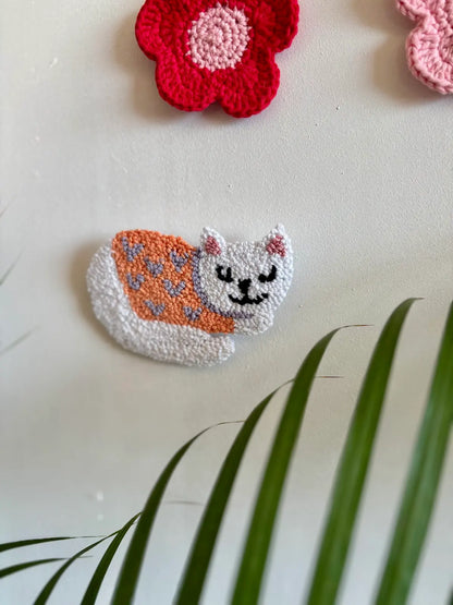 Mini alfombra de Gato (blanco)