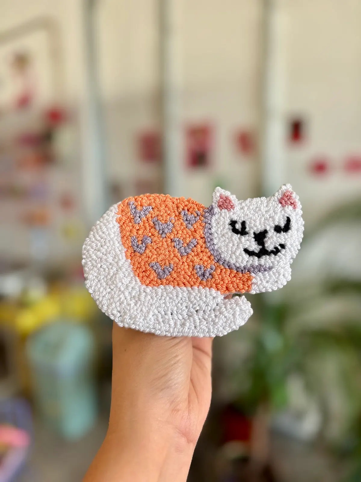 Mini alfombra de Gato (blanco)