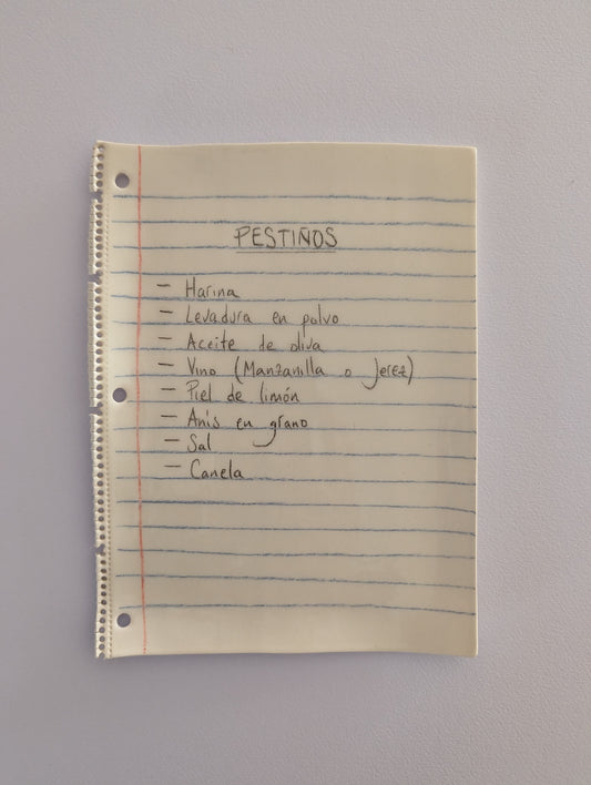 Plato cerámica Receta de pestiños