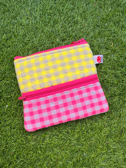 Vichy amarillo - Doble monedero