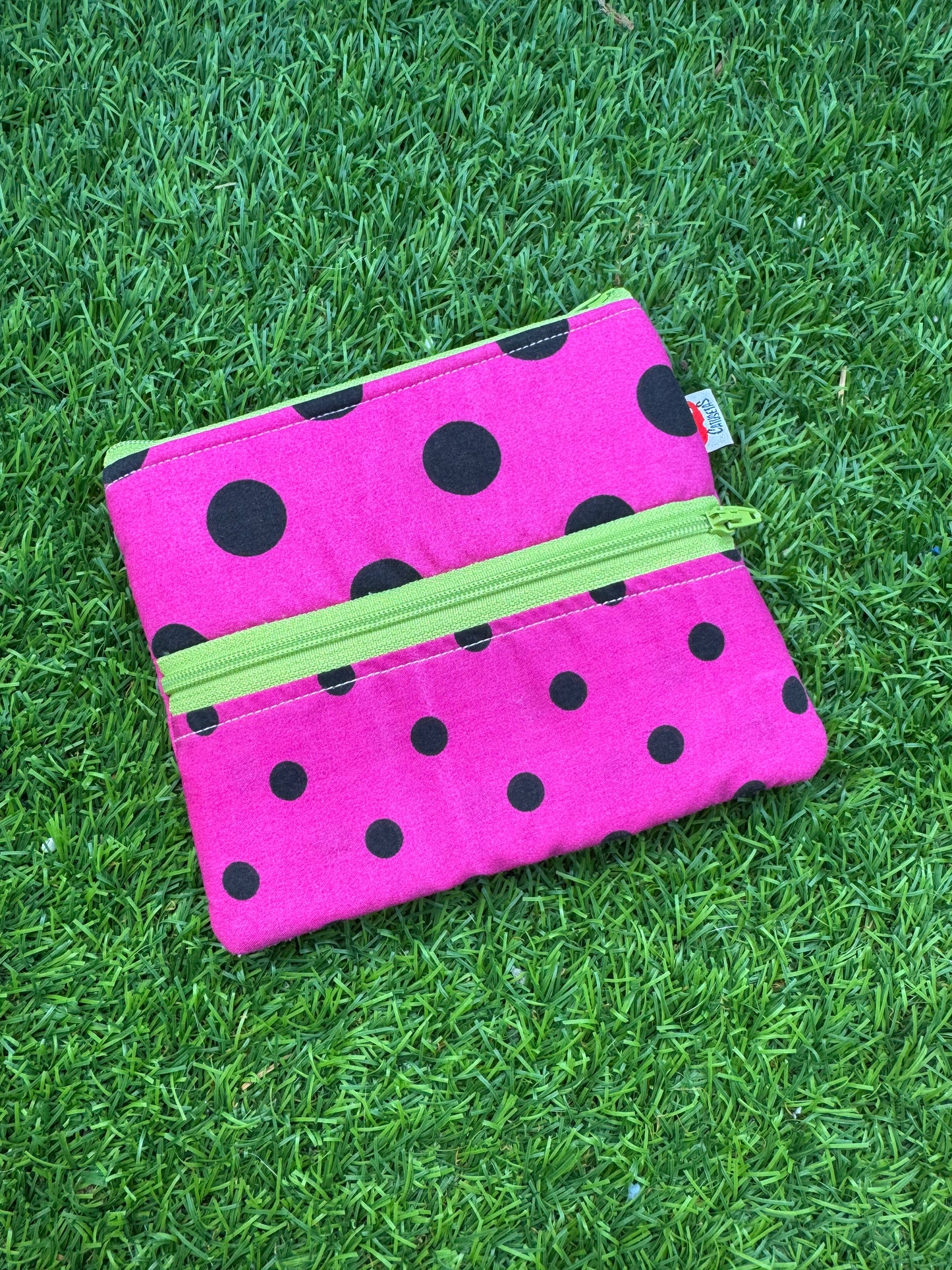 Morado lunares - Doble monedero