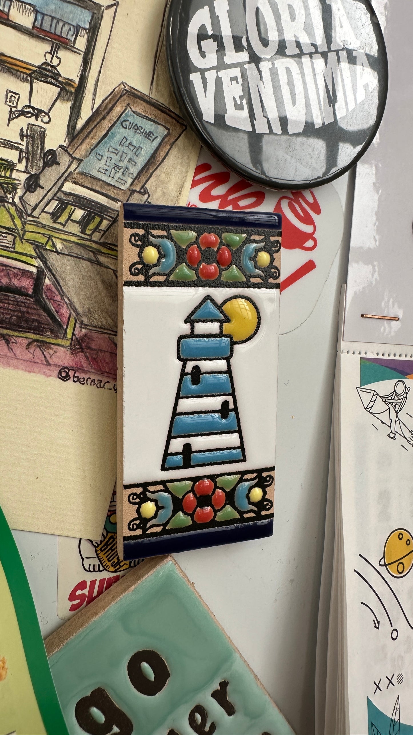 Imán faro de cerámica