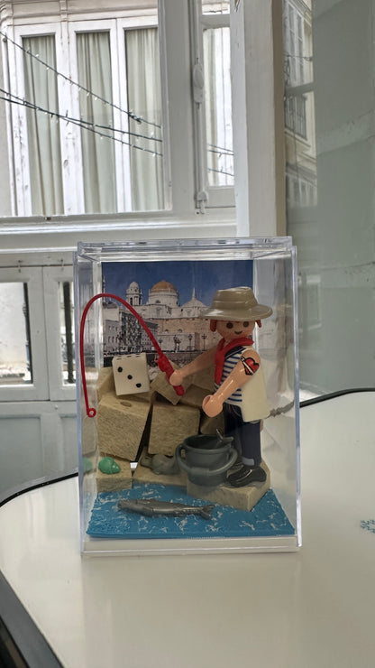 Pescando en los bloques de Cádiz