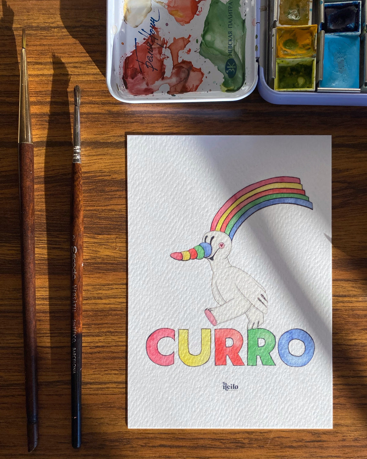 Postal CURRO de colores