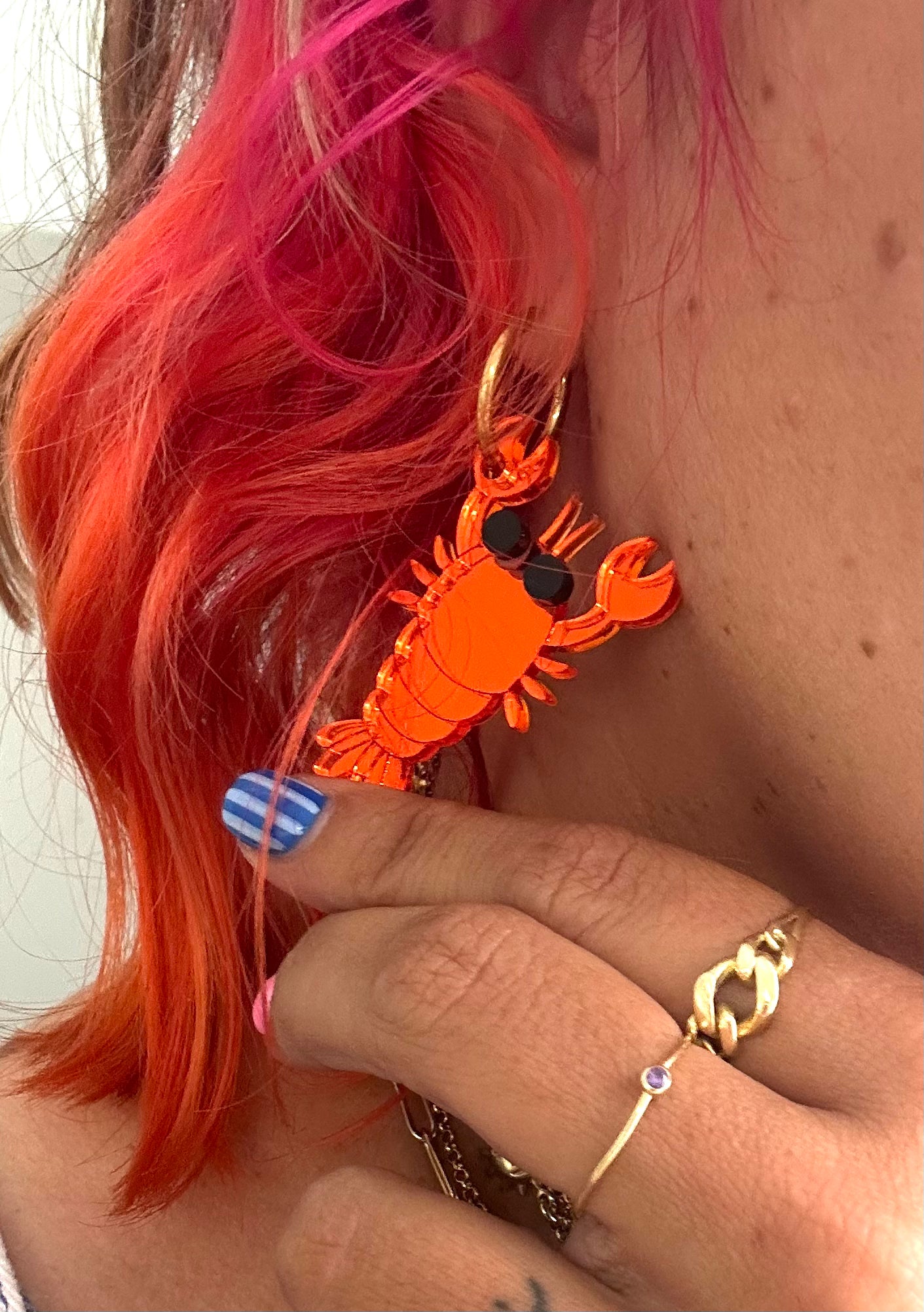 Pendientes langosta