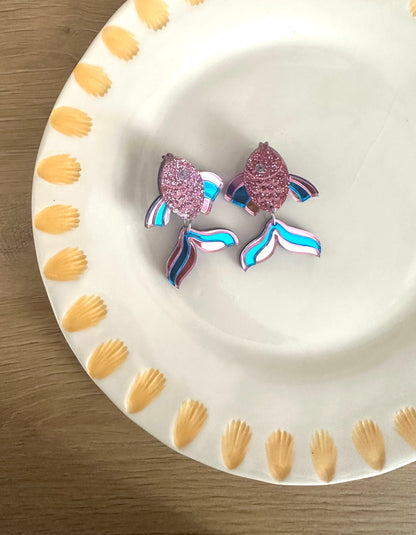 Pendientes pescado tropical