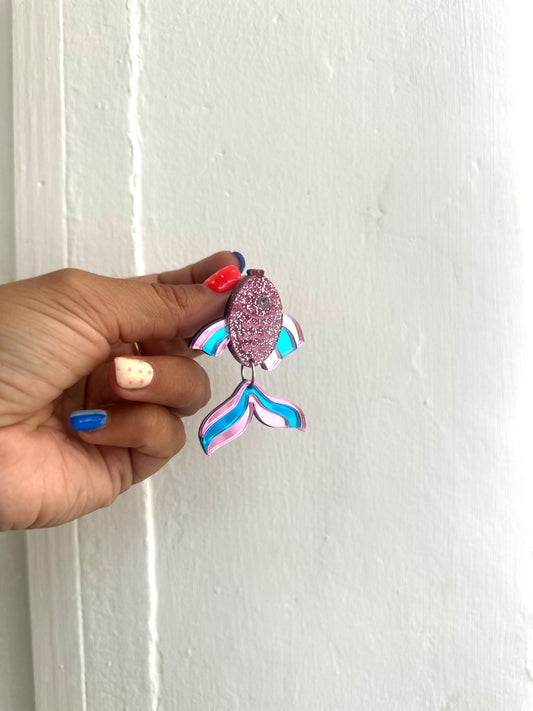 Pendientes pescado tropical