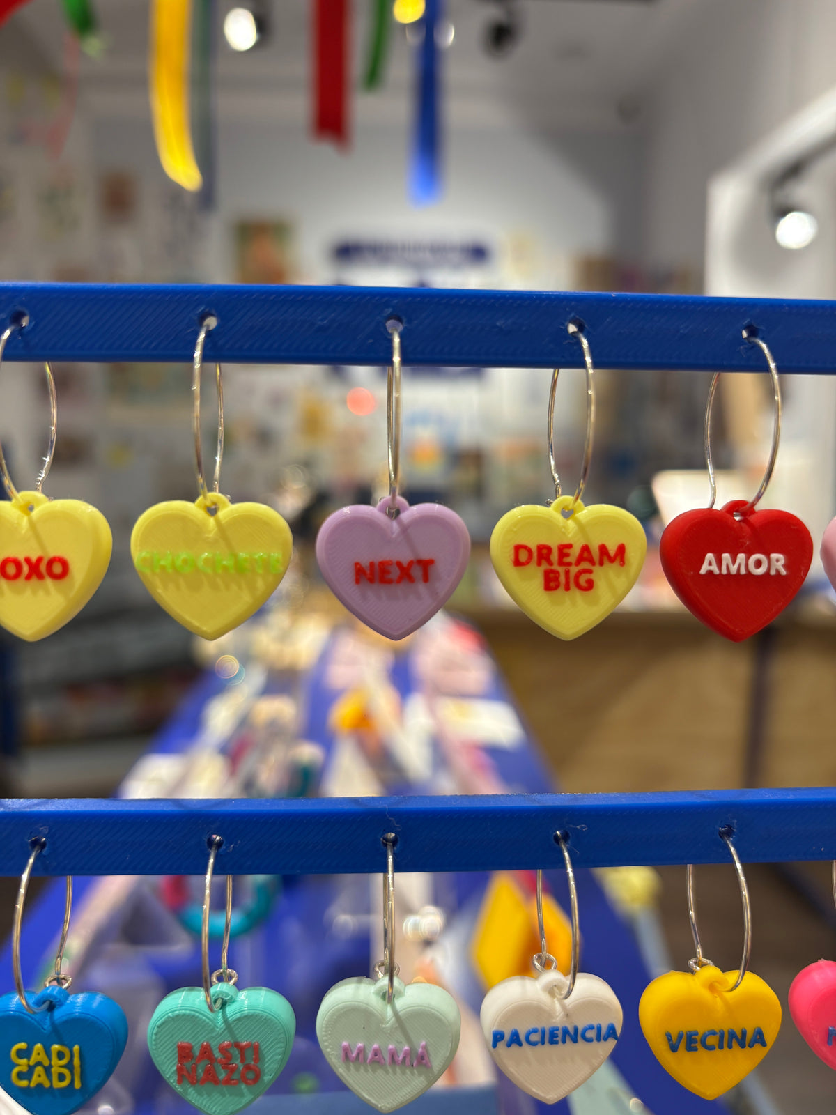 Pendientes Frase Corazón en inglés