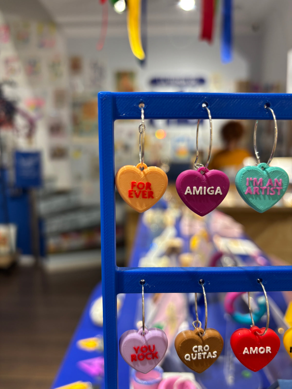 Pendientes Frase Corazón en inglés