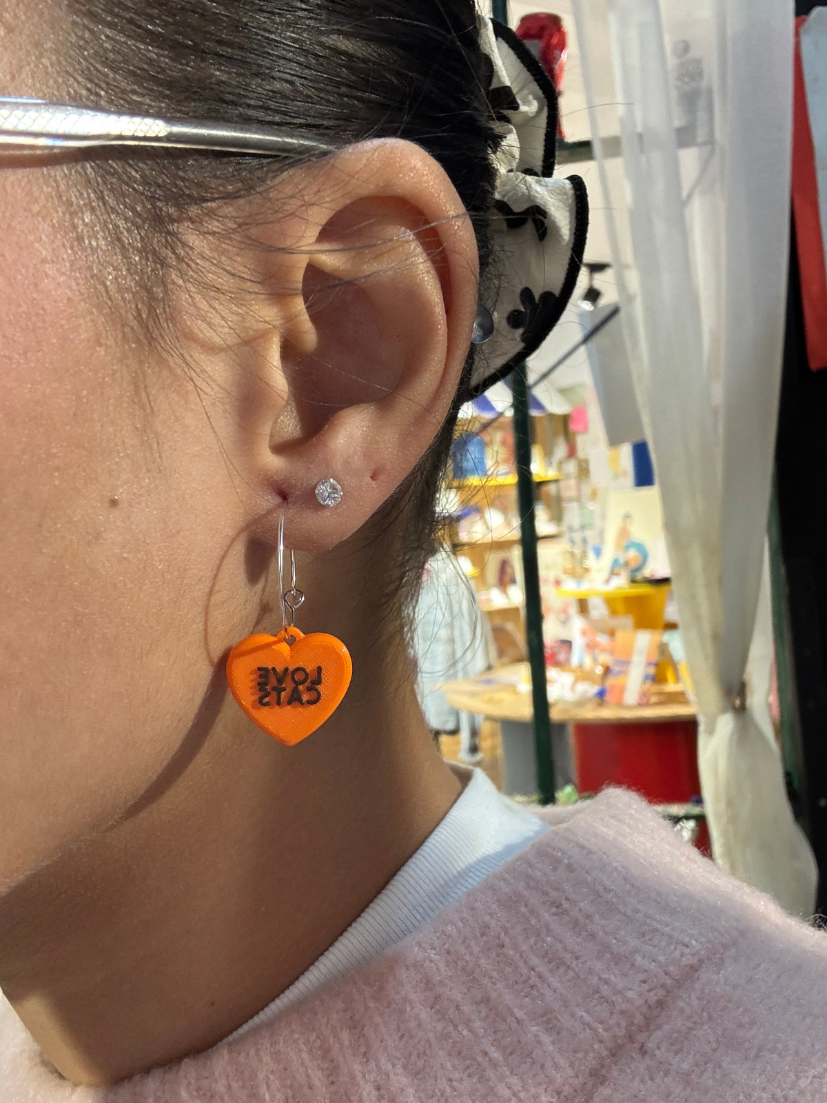 Pendientes Frase Corazón en inglés