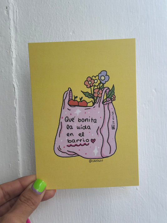 Lámina Qué bonita la vida en el barrio