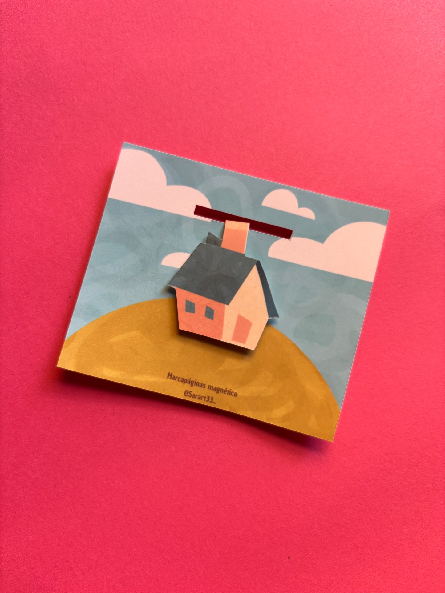 Marcapáginas magnético casita
