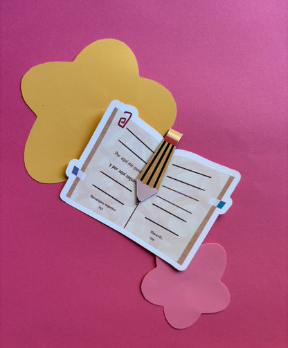 Marcapáginas magnético lapíz