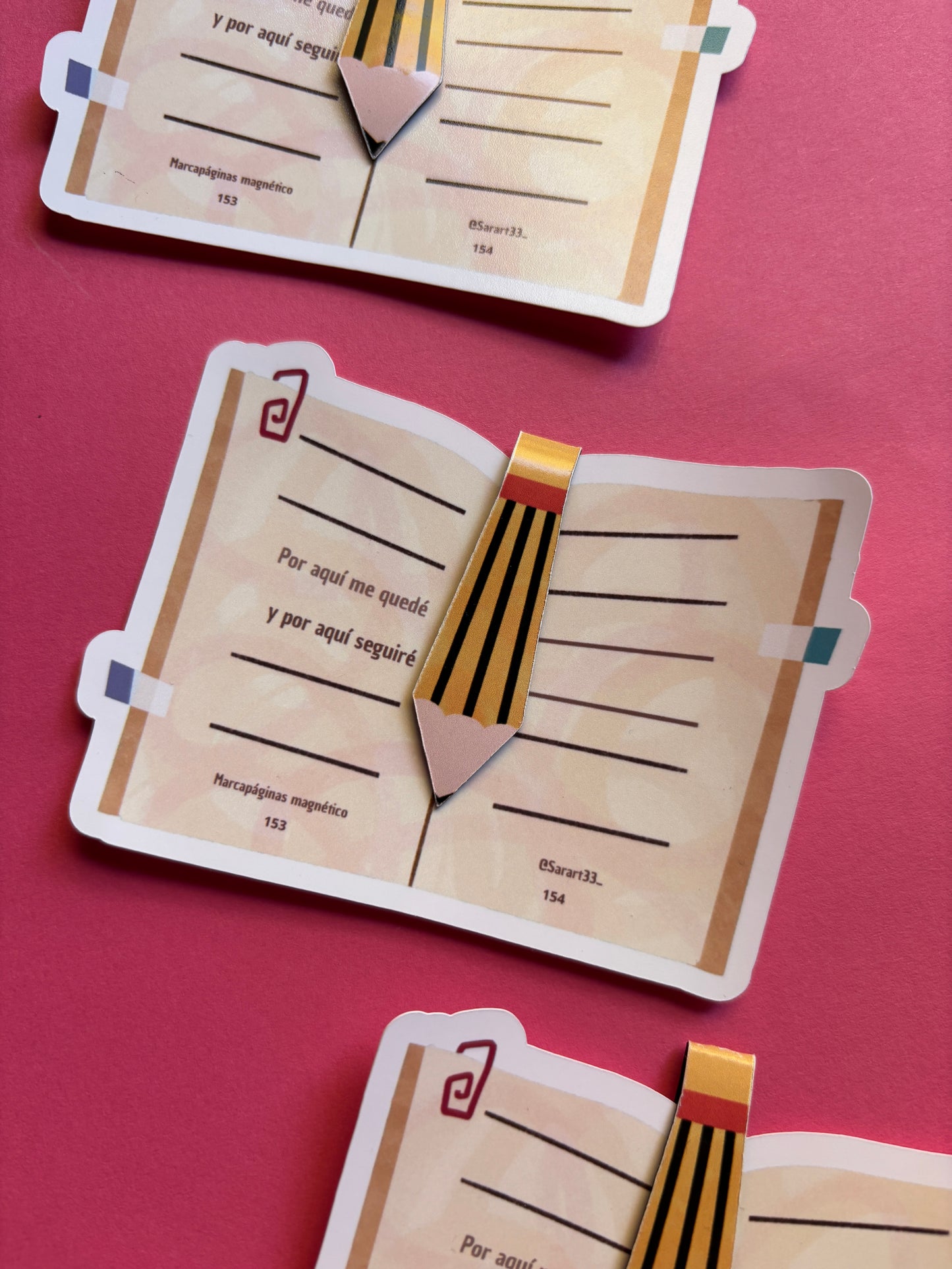 Marcapáginas magnético lapíz