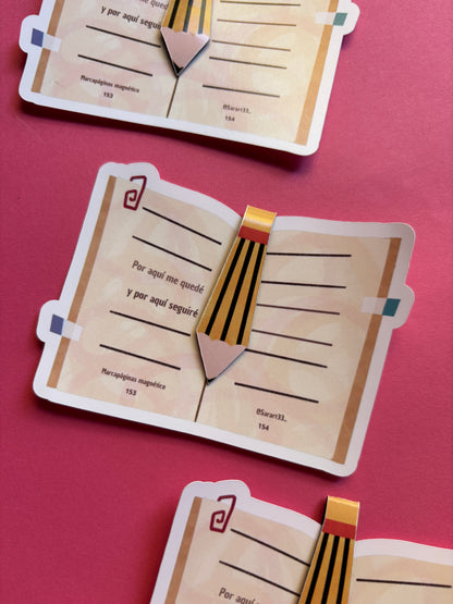 Marcapáginas magnético lapíz