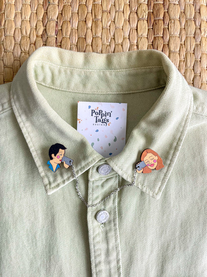 Broche colgante: Teléfono de cuerda