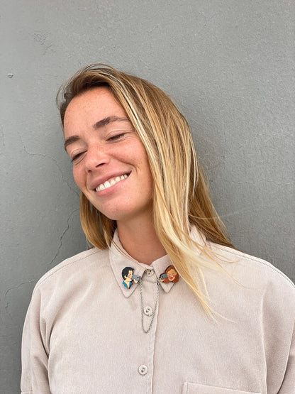 Broche colgante: Teléfono de cuerda