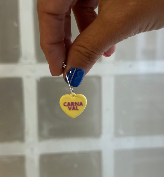 Pendiente Carnaval Corazón