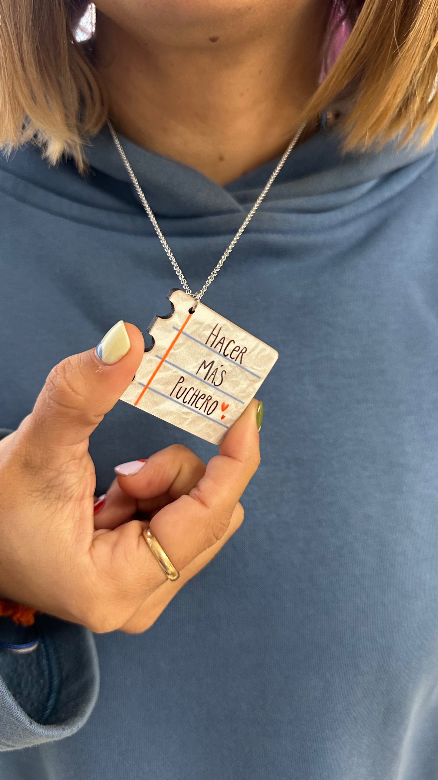 Collar  "Hacer más puchero" notas