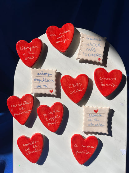 Imán Corazón con mensajes