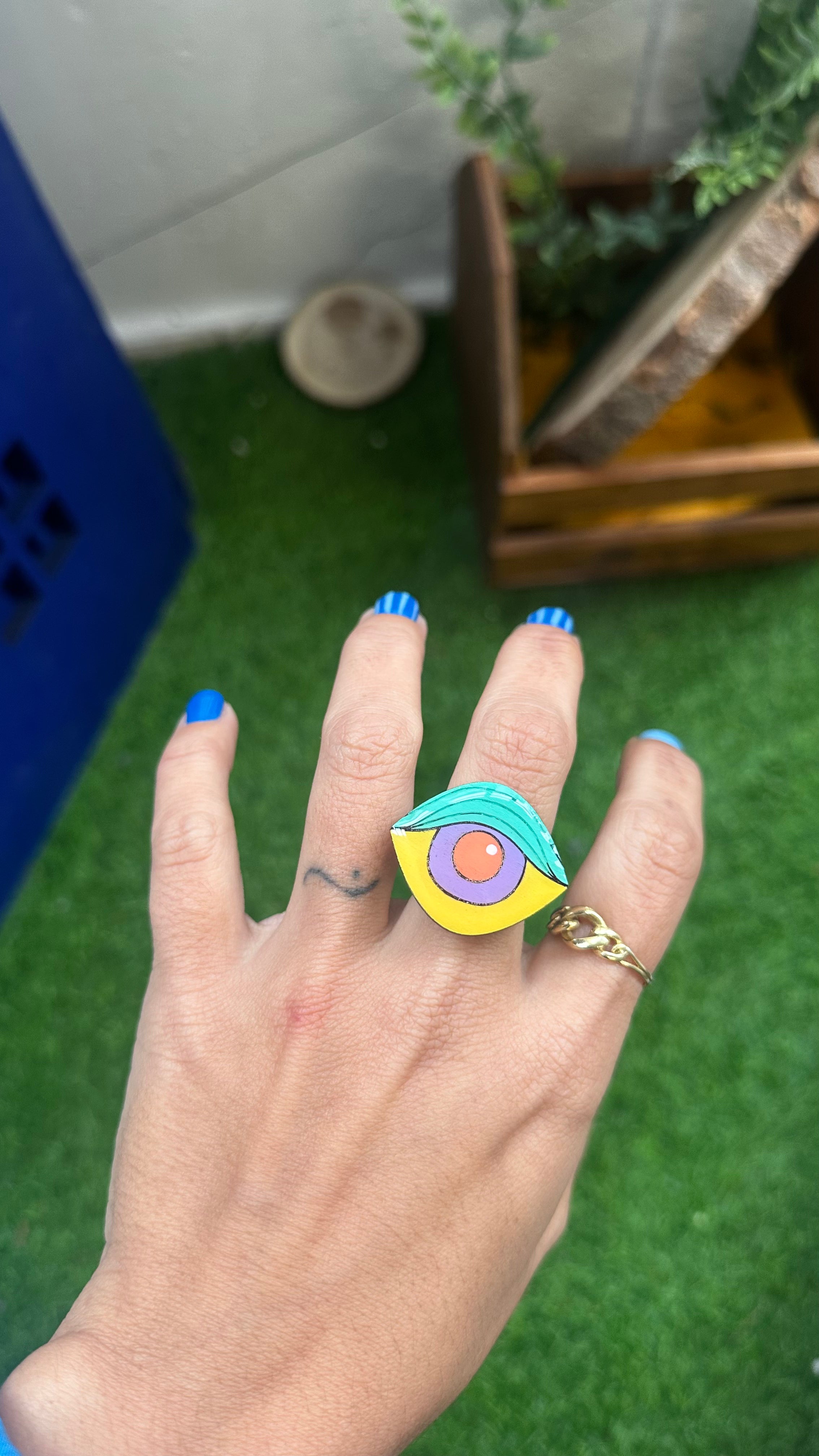 Anillo ojo de colores