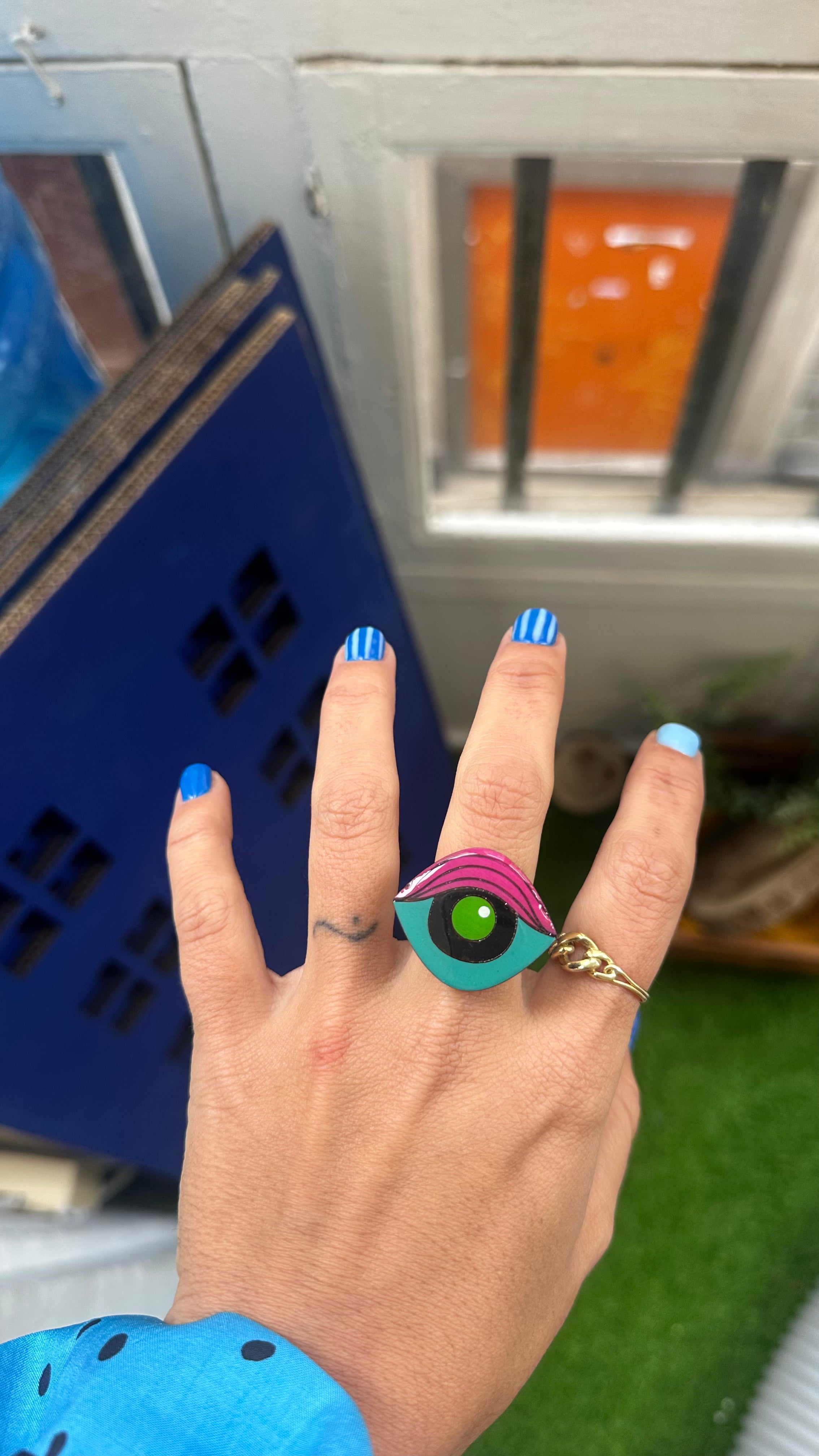 Anillo ojo de colores