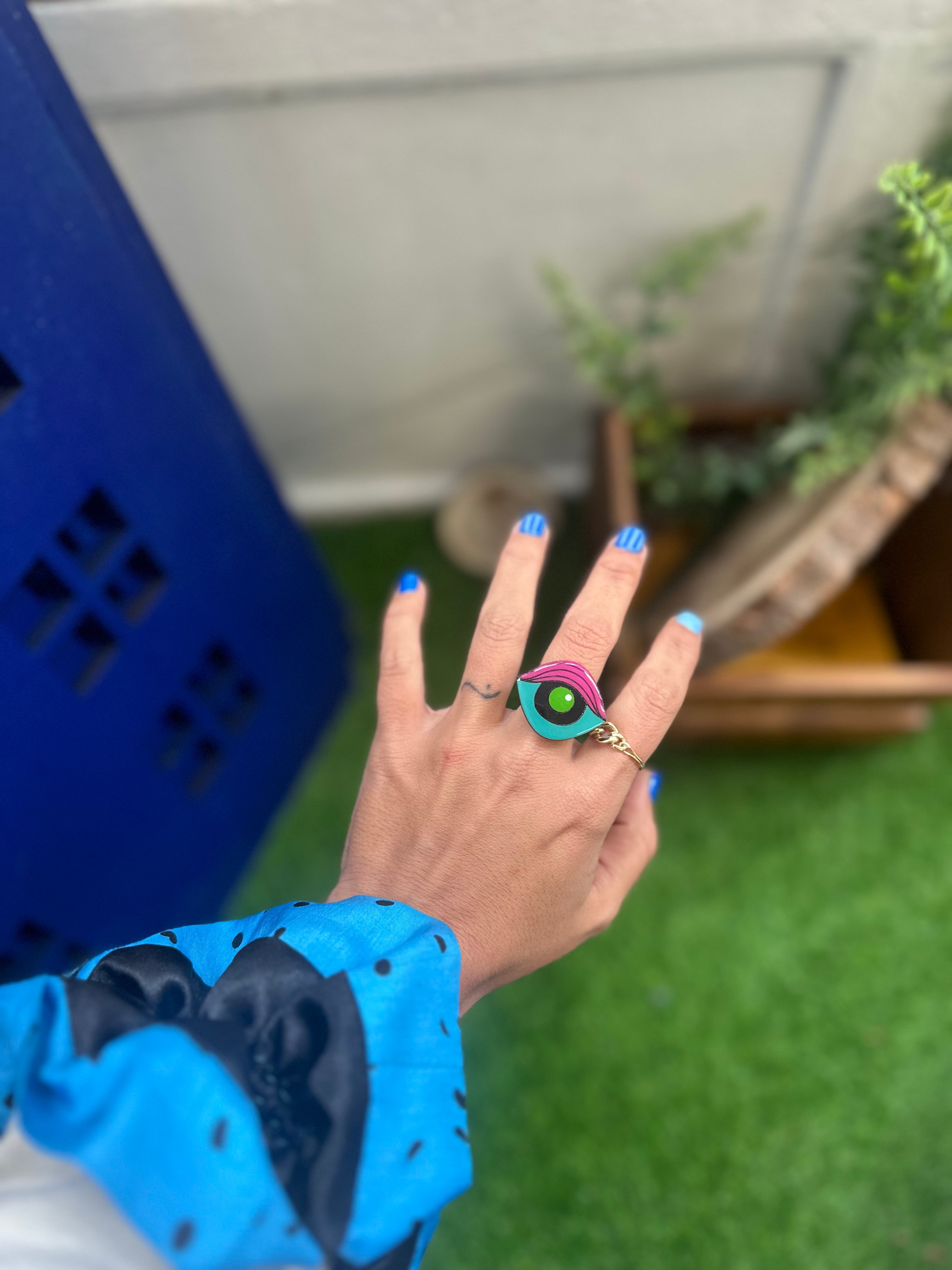 Anillo ojo de colores
