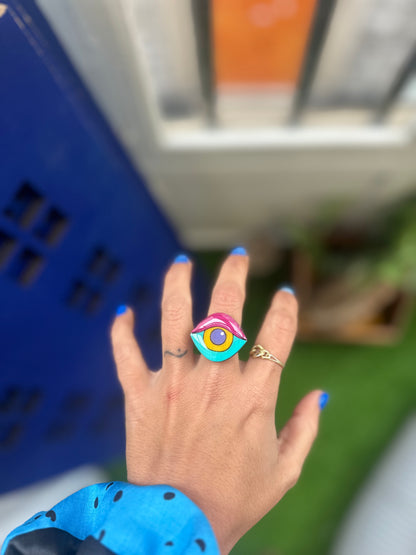 Anillo ojo de colores